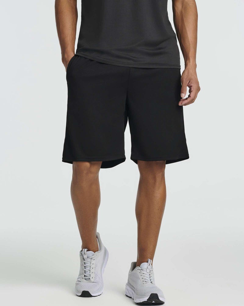 REALESSENTIALS Real Essentials 5 Pack: Menâ€™s 9" Mesh Shorts â€“ Athletic Gym, Workout, Basketball, Running, Casual Lounge Activewear Pockets, Set 11,L - Image 2